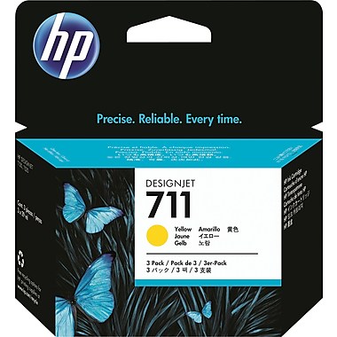 HP 711 (CZ136A) 3-Pack Yellow Original Ink Cartridges (3 x 29 ml)